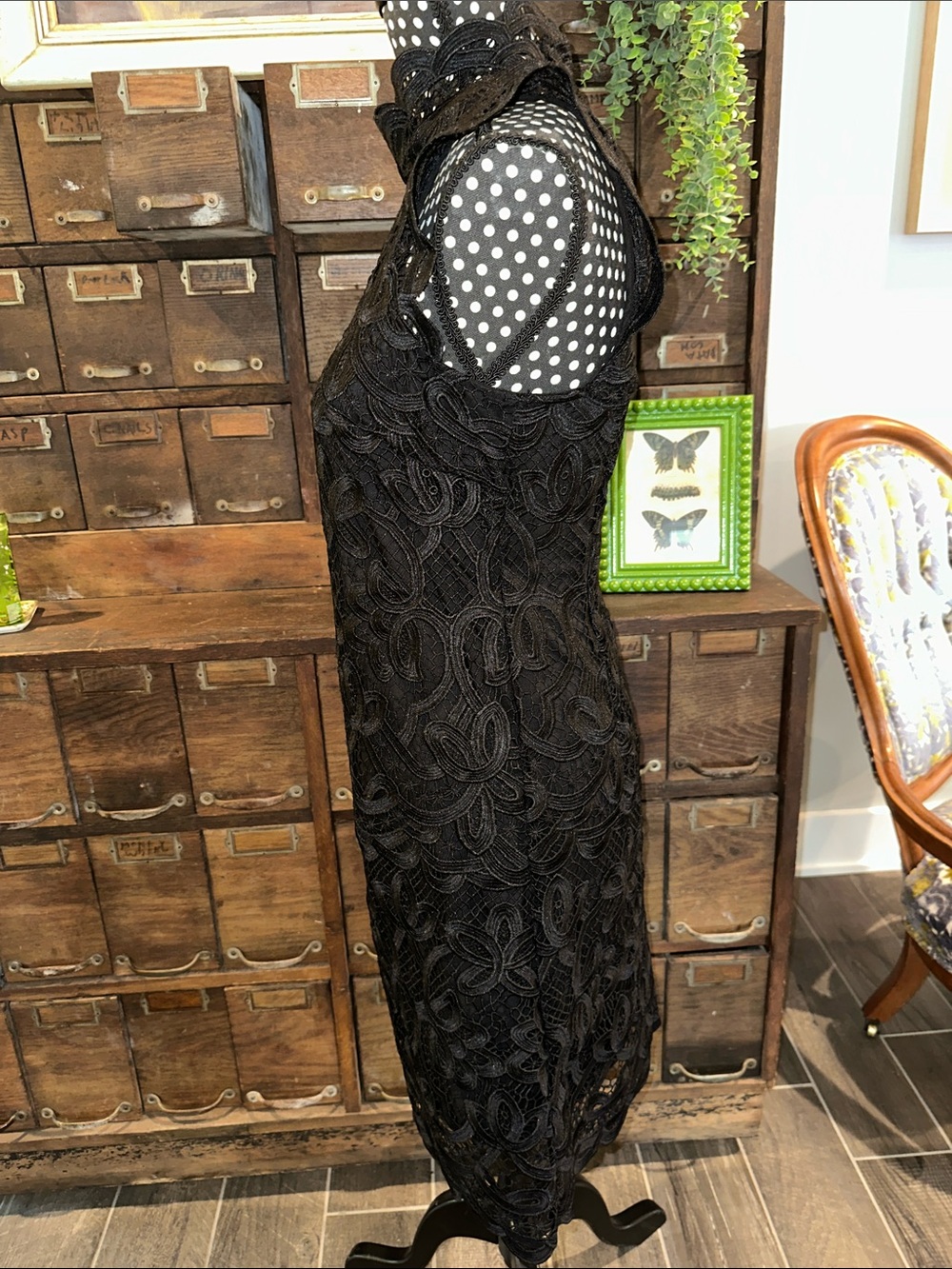 Laundry By Shelli Segal Black Lace Cocktail Dress - Picture 4 of 7